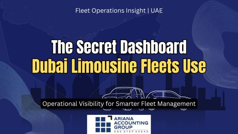 Dubai limousine fleet dashboard used to monitor vehicle performance and driver activity