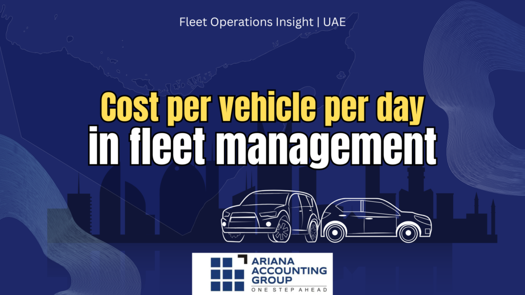 Cost per vehicle per day in fleet management showing multiple vehicles and cost analysis