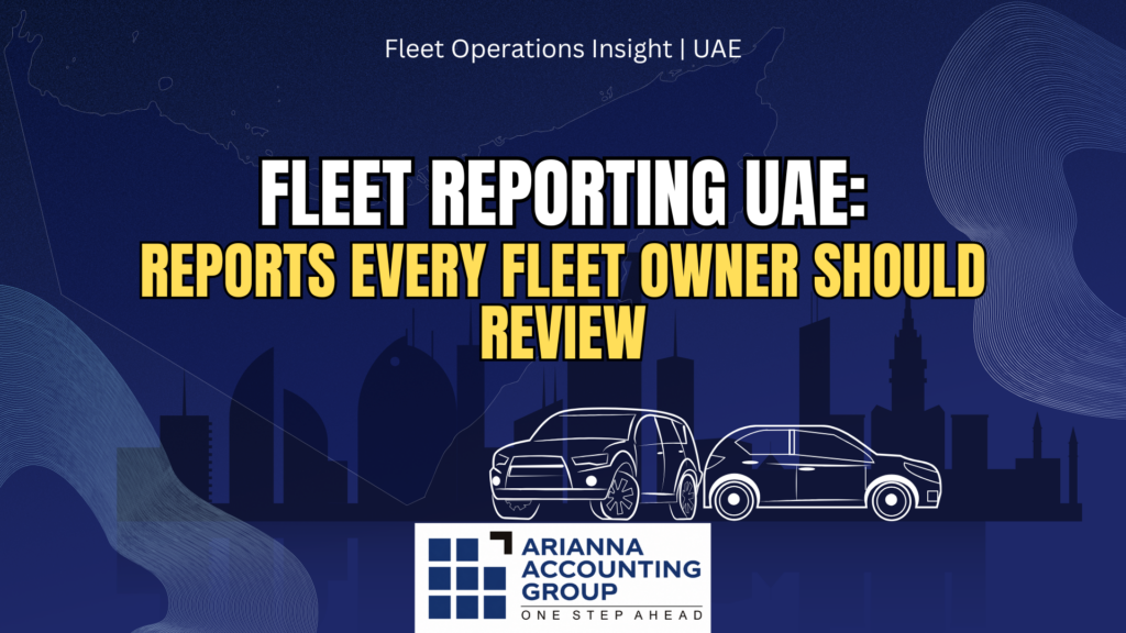 Fleet reporting UAE concept showing luxury limousine fleet and analytics dashboard representing monthly fleet performance reporting, KPIs, and operational insights for UAE fleet operators