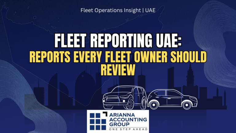 Fleet reporting UAE concept showing luxury limousine fleet and analytics dashboard representing monthly fleet performance reporting, KPIs, and operational insights for UAE fleet operators